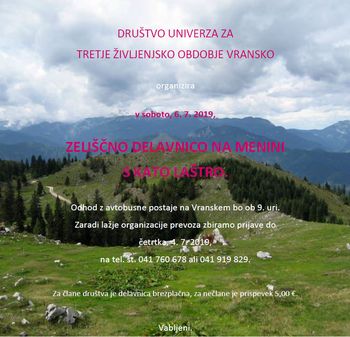 ZELIŠČNA DELAVNICA - VABILO