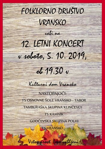 12. letni koncert FS VRANSKO 12. letni koncert FS VRANSKO