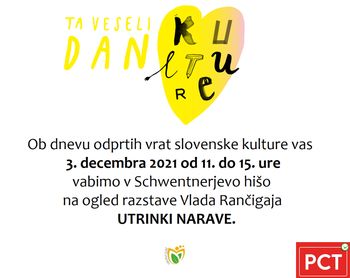 TA VESELI DAN SLOVENSKE KULTURE - UTRINKI NARAVE, razstava Vlada Rančigaja
