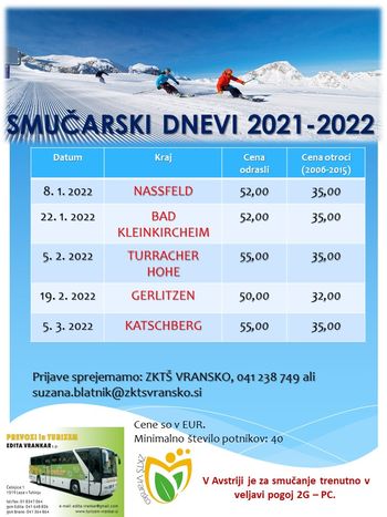 SMUČARSKI DNEVI 2021–2022