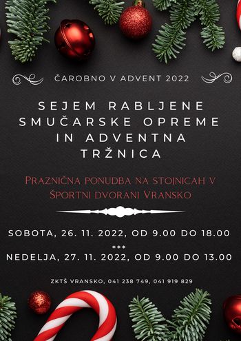 SEJEM RABLJENE SMUČARSKE OPREME IN ADVENTNA TRŽNICA