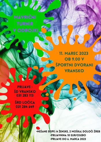 MAVRIČNI TURNIR - TURNIR V ODBOJKI MEŠANIH EKIP