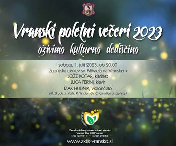 Vranski poletni večeri - oživimo kulturno dediščino 2023