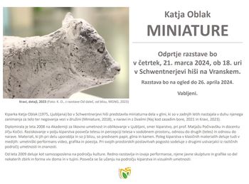 MINIATURE, odprtje razstave kiparke Katje Oblak