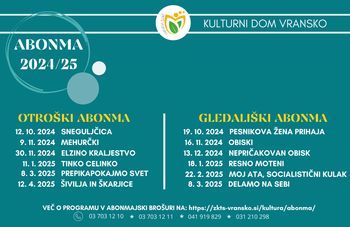 VPIS OTROŠKEGA IN GLEDALIŠKEGA ABONMAJA 2024/2025