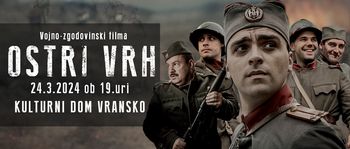 Ostri vrh, projekcija vojno-zgodovinskega filma