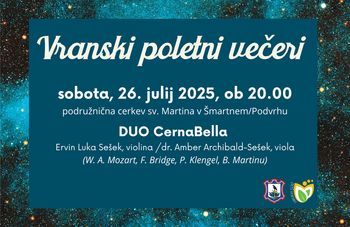 Vranski poletni večeri 2025 - oživimo kulturno dediščino, DUO CernaBella