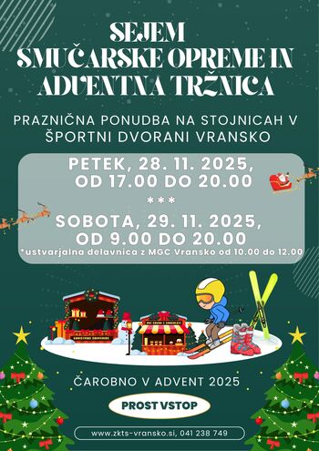 Sejem smučarske opreme in adventna tržnica