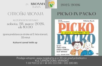 PICKO IN PACKO, gledališki abonma in izven PICKO IN PACKO, gledališki abonma in izven