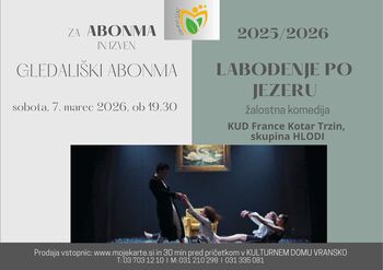 LABODENJE PO JEZERU - gledališka predstava za abonma in izven