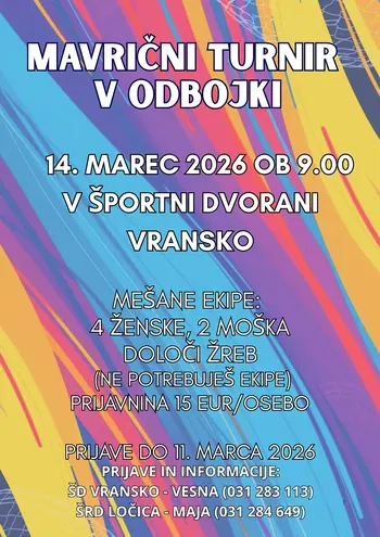 MAVRIČNI TURNIR V ODBOJKI MAVRIČNI TURNIR V ODBOJKI