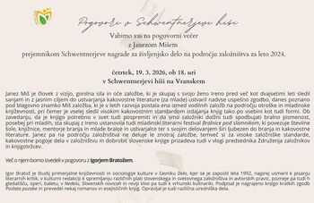 Pogovori v Schwentnerjevi hiši - JANEZ MIŠ, Schwentnerjev nagrajenec