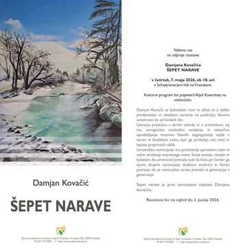 Šepet narave, odprtje razstave Damjana Kovačića