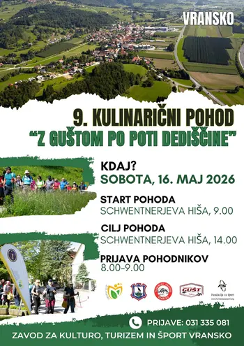 9. kulinarični pohod "Z Guštom po poti dediščine"