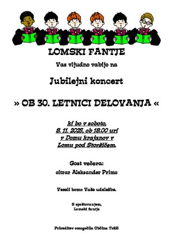 Koncert Lomskih fantov ob 30. letnici delovanja