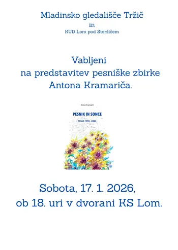 Predstavitev pesniške zbirke Pesnik in sonce 
