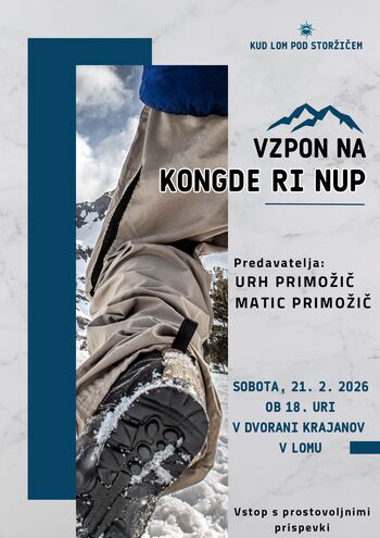 Kongde Ri Nup - alpinistično predavanje