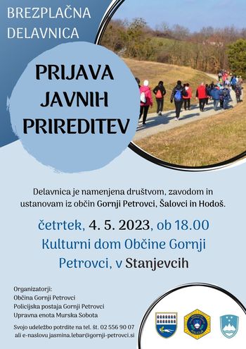 Delavnica - Prijava javnih prireditev