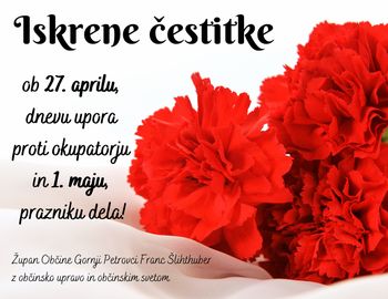 ISKRENE ČESTITKE OB PRAZNIKU