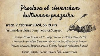 PROSLAVA OB SLOVENSKEM KULTURNEM PRAZNIKU