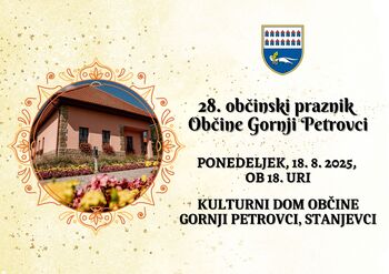 28. OBČINSKI PRAZNIK OBČINE GORNJI PETROVCI
