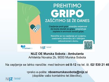 Cepljenje proti gripi se začenja 20. oktobra