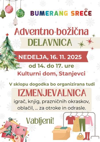 Advetno-božična delavnica in izmenjevalnica