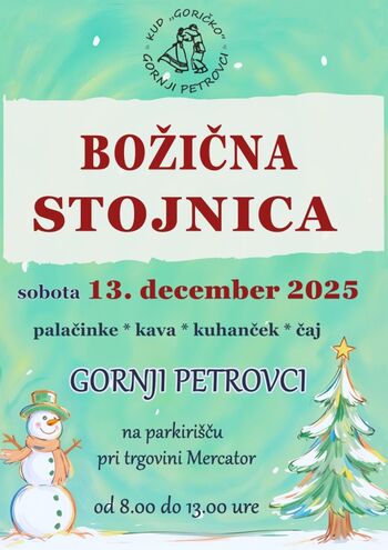 Božična stojnica v Gornjih Petrovcih