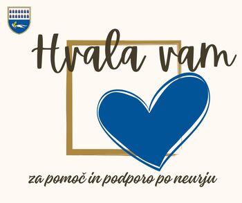 ZAHVALA ZA POMOČ PO NEURJU