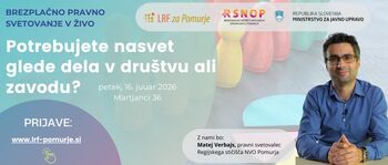 Brezplačno pravno svetovanje za društva in zavode v Pomurju