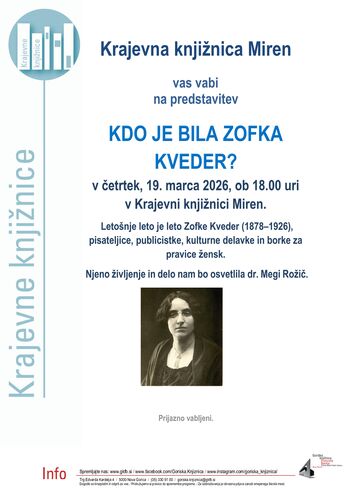 predstavitev: Kdo je bila Zofka Kveder
