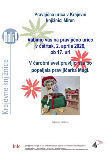 Pravljična urica v Krajevni knjižnici Miren
