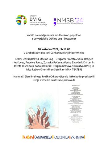 Medgeneracijsko literarno popoldne z ustvarjalci iz Občine Log – Dragomer