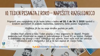 10. teden pisanja z roko – Napišite razglednico