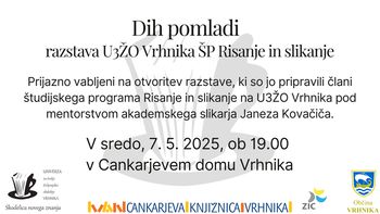 Dih pomladi – razstava U3ŽO Vrhnika ŠP Risanje in slikanje