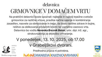 Grmovnice v domačem vrtu – delavnica
