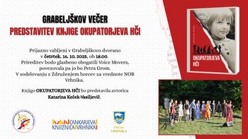 Grabeljškov večer – predstavitev knjige Okupatorjeva hči