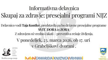 Taja Kontler - Skupaj za zdravje: Presejalni programi NIJZ