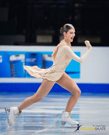 Drsalka Julija Lovrenčič na svetovnem prvenstvu v Pragi do najboljše uvrstitve kariere Drsalka Julija Lovrenčič na svetovnem prvenstvu v Pragi do najboljše uvrstitve kariere