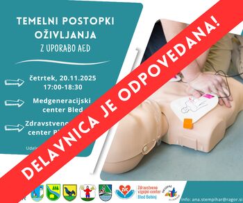 Temeljni postopki oživljanja z uporabo AED - ODPOVEDANO!