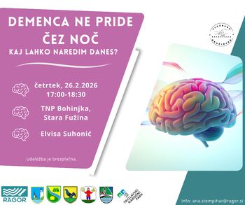 Demenca ne pride čez noč. Kaj lahko naredim danes?