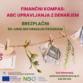 Brezplačni program Finančni kompas: ABC upravljanja z denarjem