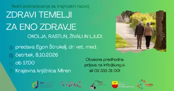 Zdravi temelji za eno zdravje – predavanje v Krajevni knjižnici Miren Zdravi temelji za eno zdravje – predavanje v Krajevni knjižnici Miren
