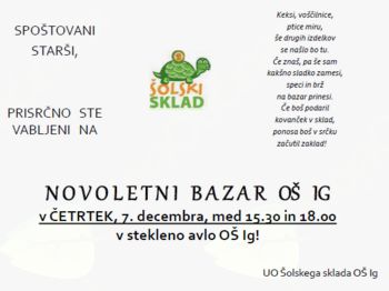 Novoletni bazar OŠ Ig