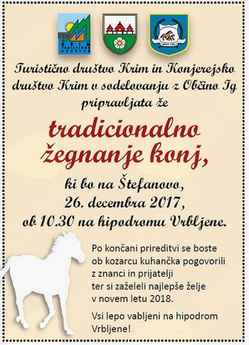 Žegnanje konj na hipodromu Vrbljene