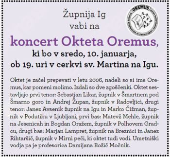 Koncert Okteta Oremus