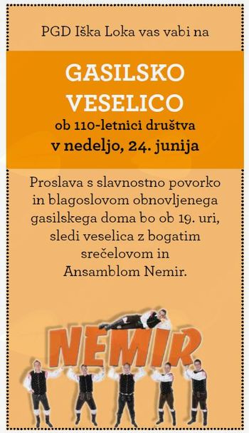 Gasilska veselica Iška Loka