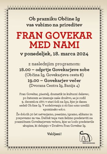 Odprtje Govekarjeve sobe