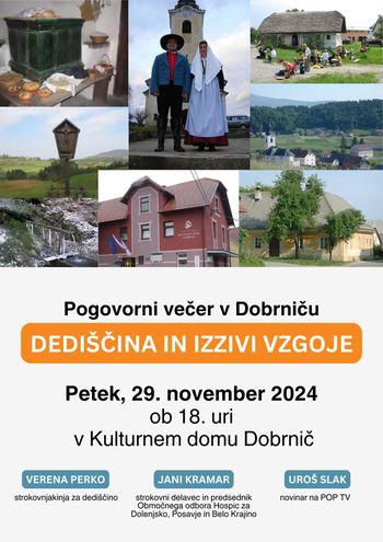 Pogovorni večer v Dobrniču: DEDIŠČINA IN IZZIVI VZGOJE