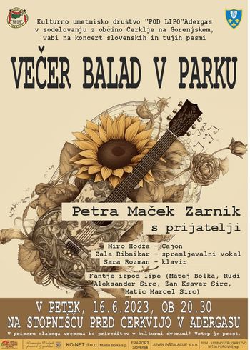 Večer balad v parku